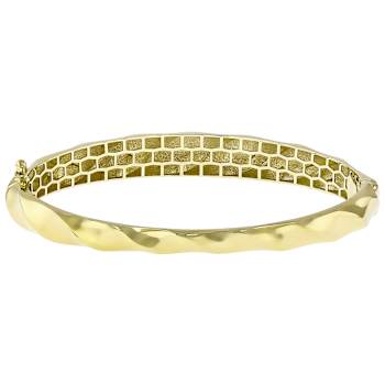 Twisted Graduated Bangle In 18k Gold Over Sterling Silver