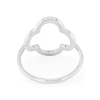 Sculptural Clover Open Design Ring In Sterling Silver