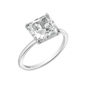 White Cubic Zirconia Platinum Over Sterling Silver Ring 4.00ctw