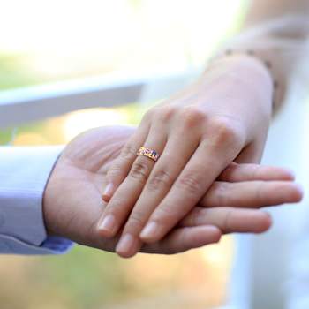 Multi Gem 14K Yellow Gold Ring 3.22ctw