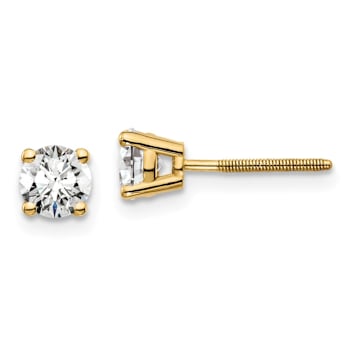 14K Yellow Gold Lab Grown Diamond 3/4ctw Certified VS/SI GH Screw Back 4
Prong Earrings