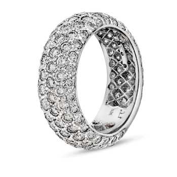 2.85ctw Diamond Micro Pave Eternity Band in 14k White Gold
