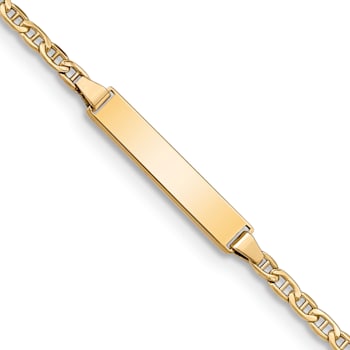14k Yellow Gold Polished Mariner Link ID Bracelet