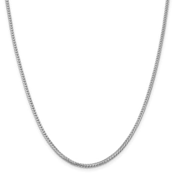 14K White Gold 2mm Franco Chain Necklace