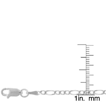 925 Sterling Silver 2mm Figaro Chain Necklace