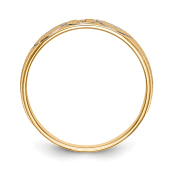 14K Yellow Gold AA Quality Mens Wedding Band