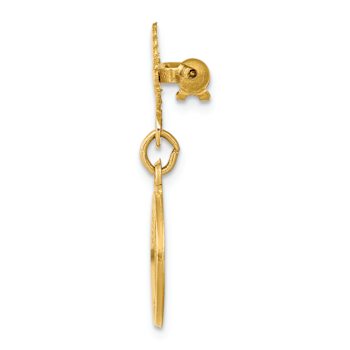 14k Yellow Gold Satin Saint John the Baptist Medal Pin