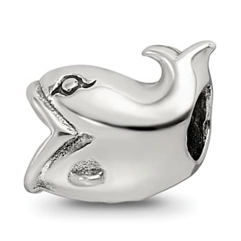Sterling Silver Whale Bead