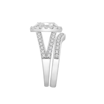 White Cubic Zirconia Platinum Over Sterling Silver Ring 2.74ctw