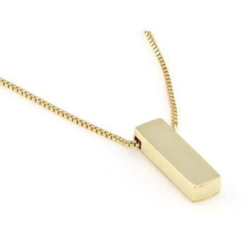 Block Letter I Initial Necklace In 10K Yellow Gold