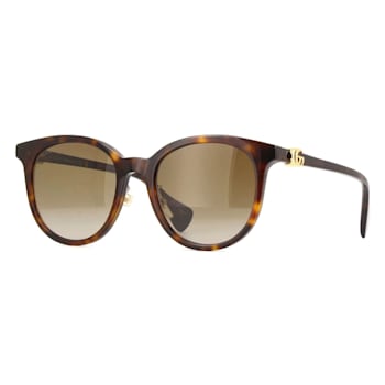 Gucci Havana Brown Frame with "GG" Logo Accent  / Brown
Gradient Lens Sunglasses