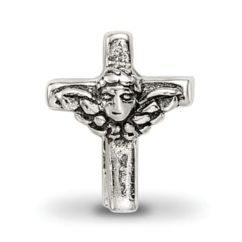 Sterling Silver Angel Cross Bead