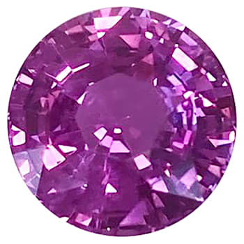 Purple Sapphire Loose Gemstone Unheated 8.2mm Round 2.54ct