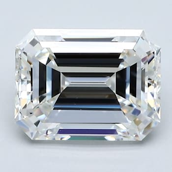 3.11ct White Rectangular Octagonal Mined Diamond G Color, VVS1, GIA Certified