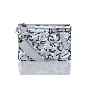 GO Dash Dot Weekender Handbag in Cheetah Silver Blue