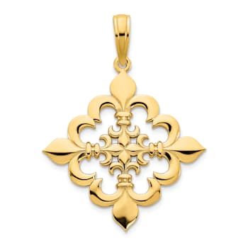 14k Yellow Gold Polished Fancy Pendant