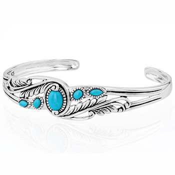 Sleeping Beauty Turquoise Cuff Bracelet In Sterling Silver