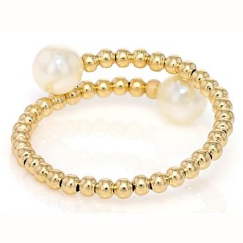 Freshwater Pearl Bypass Ring In 14K Gold
