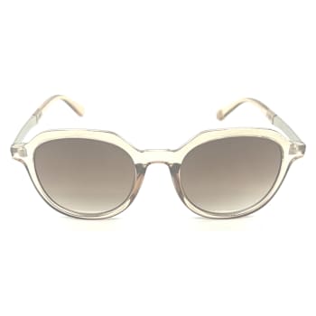 BCBG Square Blush Crystal Frame / Brown Gradient Sunglasses