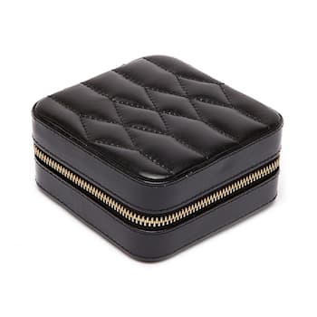 Caroline Zip Jewelry Case Black By Wolf