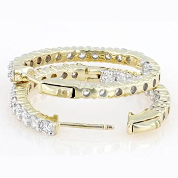 Lab-Grown Diamond Inside-Out Hoop Earrings In 14K Gold 2.00ctw