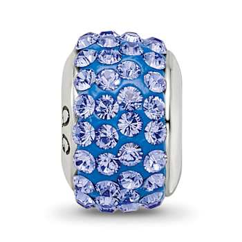 Sterling Silver Reflections Blue Full Preciosa Crystal Bead