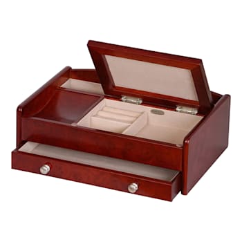 Mele and Co Davin Men’s Dresser Valet Wooden Jewelry Box