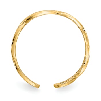 14K Yellow Gold Weave Toe Ring