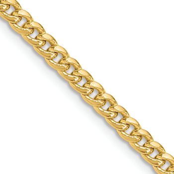 14k Yellow Gold 3.5mm Miami Cuban Link 28 Inch Chain