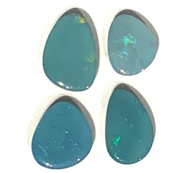 Opal on Ironstone Free-Form Doublet Set of 4 5.70ctw