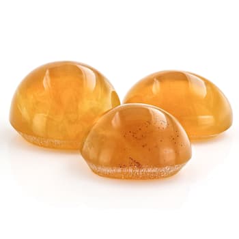 Fire Opal Cat's Eye Oval Matched Set of 3 6.04ctw