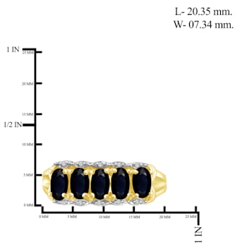 Black Sapphire 14K Gold Over Sterling Silver Ring 1.63ctw