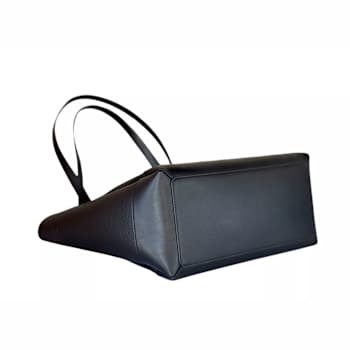 Michael Kors Reed Large Belted Tote Shoulder Leather Handbag in Black