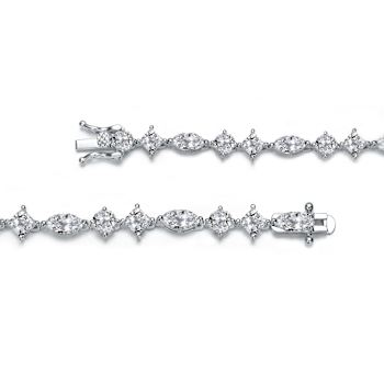 CZ Symmetrical Statement Bracelet In Sterling Silver 10.00ctw