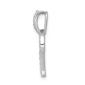 Rhodium Over 14K White Gold Diamond Aries Zodiac Pendant