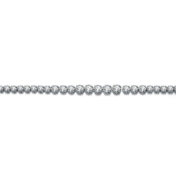 CZ Tennis Necklace In Sterling Silver 16 Inch