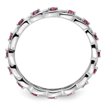 Sterling Silver Stackable Expressions Rhodolite Ring 0.35ctw