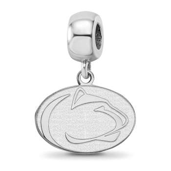 Sterling Silver Rhodium-plated LogoArt Penn State University Small
Dangle Bead