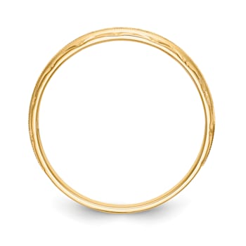14K Yellow Gold AA Quality Mens Wedding Band