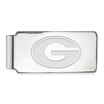 Rhodium Over Sterling Silver LogoArt University of Georgia Money Clip