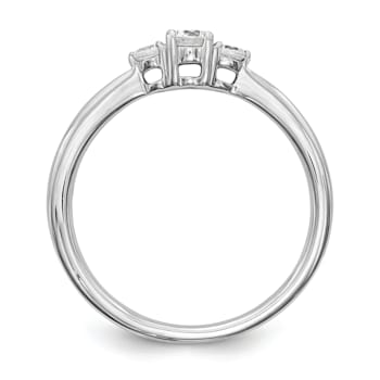 Rhodium Over 14K White Gold First Promise Diamond Promise/Engagement
Ring 0.25ctw