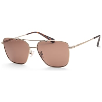 Coach Men's Fashion 57mm Shiny Light Gold Sunglasses | HC7137-900573