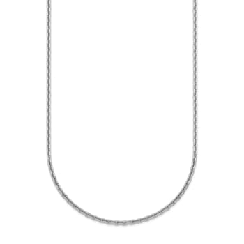 Rhodium Over Sterling Silver 1.8mm Cable 20 Inch Chain