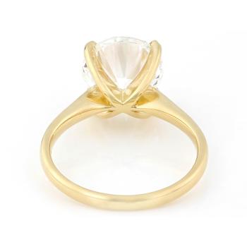 Lab-Grown Diamond Solitaire Ring In 14K Yellow Gold 4.00ct