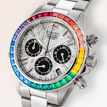Duxot Accelero Meteorite Chronograph Silver Dial White Stainless Steel
Band Limited Edition Watch