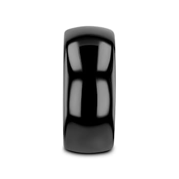 RAVEN Domed Black Tungsten Wedding Band 10mm