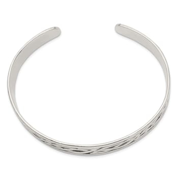 Sterling Silver Antiqued 12.5mm Celtic Design Cuff Bracelet