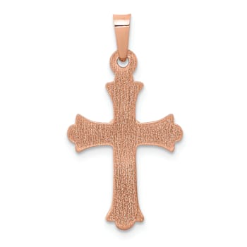 14K Two-tone Gold  Diamond Cross Pendant
