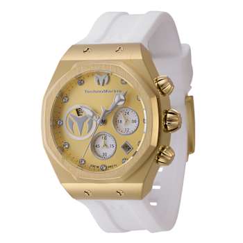 Technomarine Reef 40.0mm Yellow Dial and Bezel White Silicone Strap
Chronograph Quartz Watch