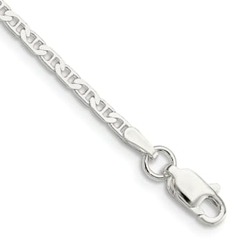 Sterling Silver 2.1mm Flat Anchor Chain Bracelet